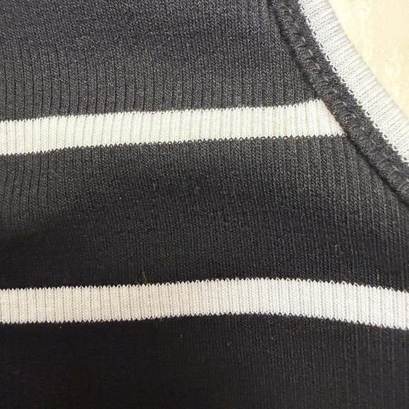 See You Monday black/white striped body con sleeves dress - size S - maxi - NWT - Picture 5 of 6
